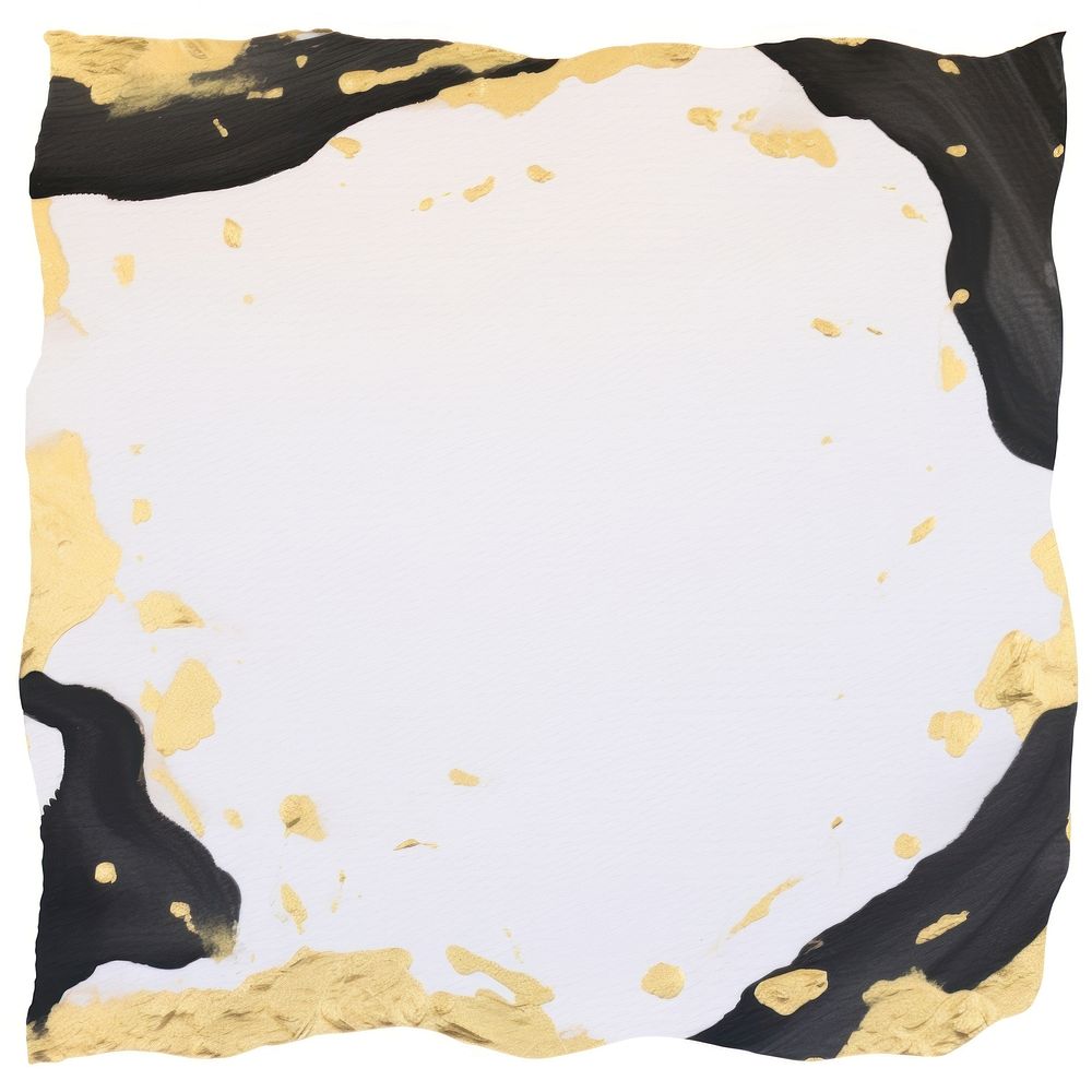 Gold white marble ripped paper painting cushion diaper.