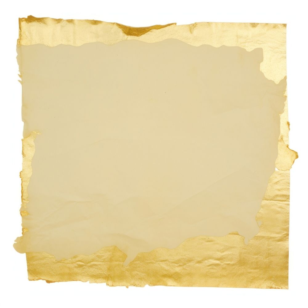 Gold note ripped paper text white board.
