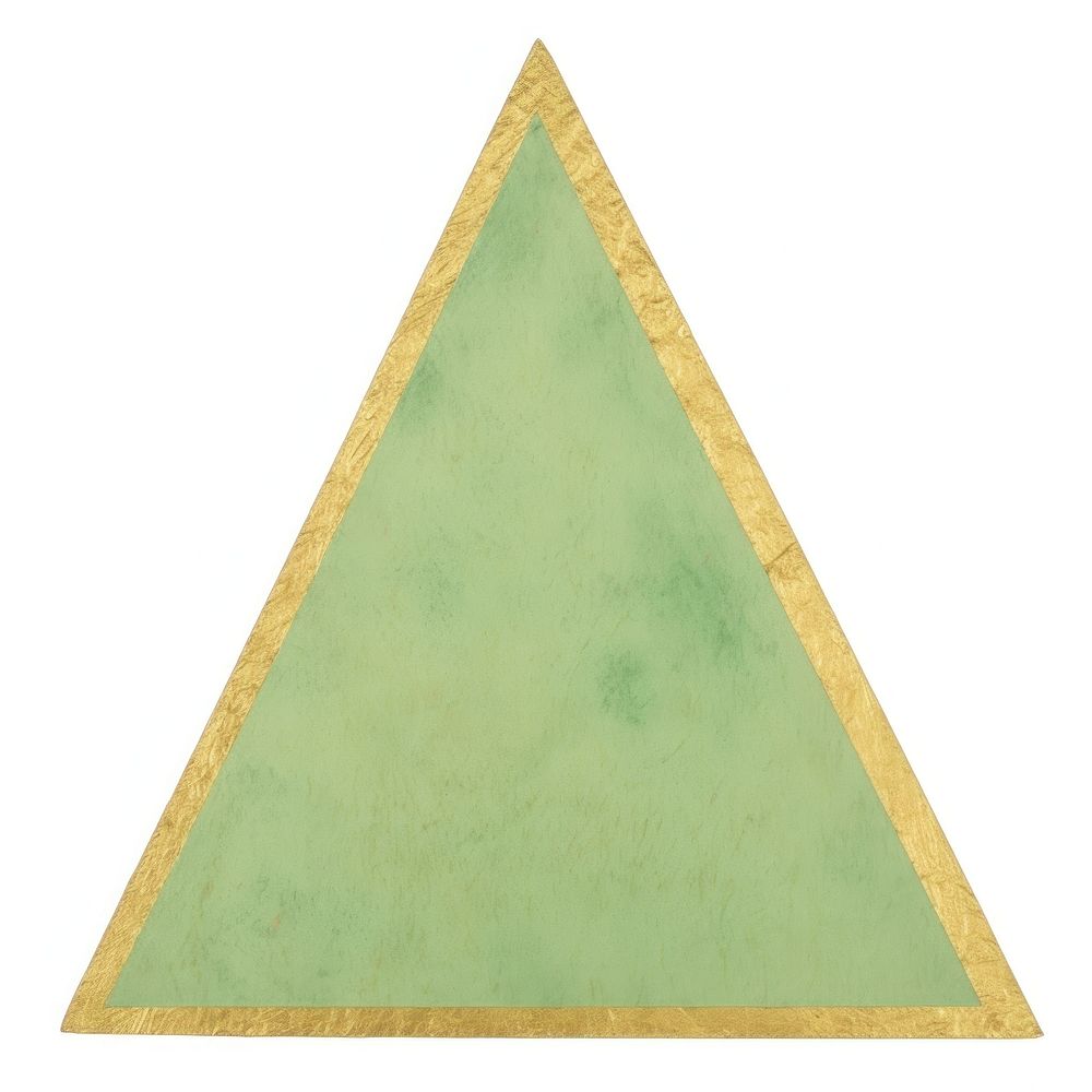 Green triangle ripped paper.