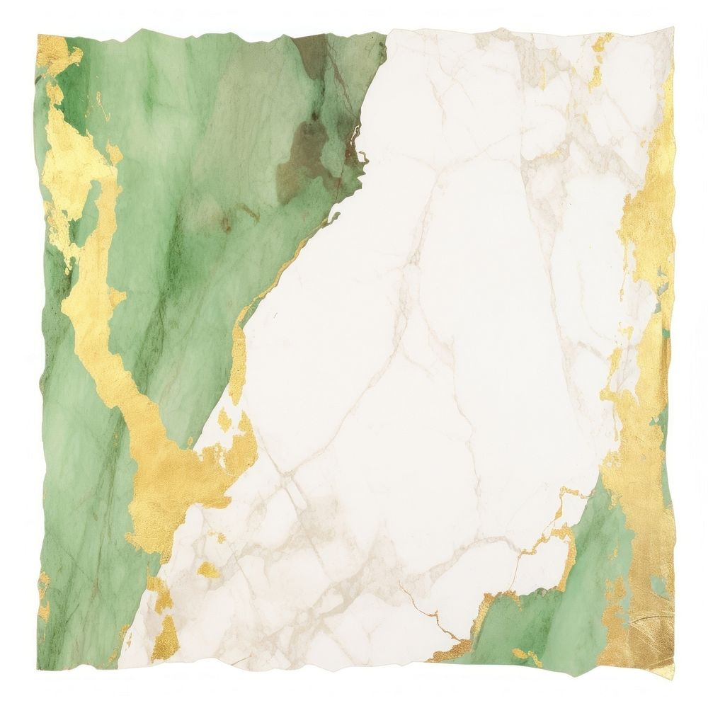 Green white marble ripped paper clothing diagram apparel.