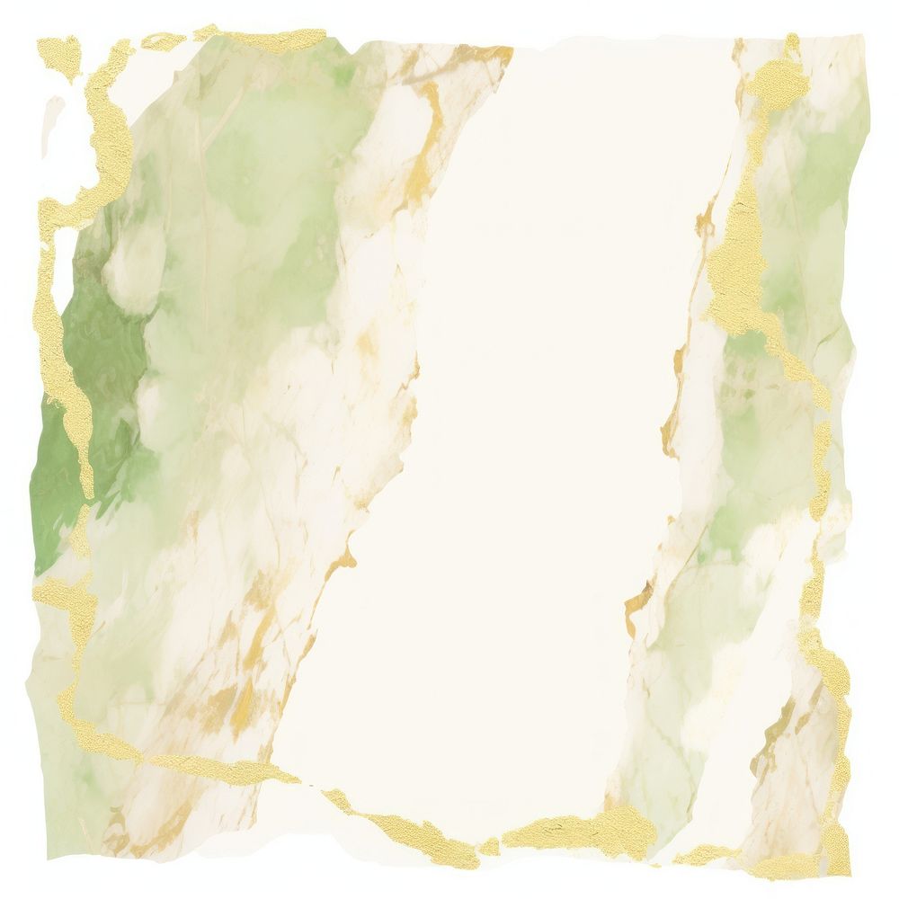 Green white marble ripped paper painting bonfire canvas.