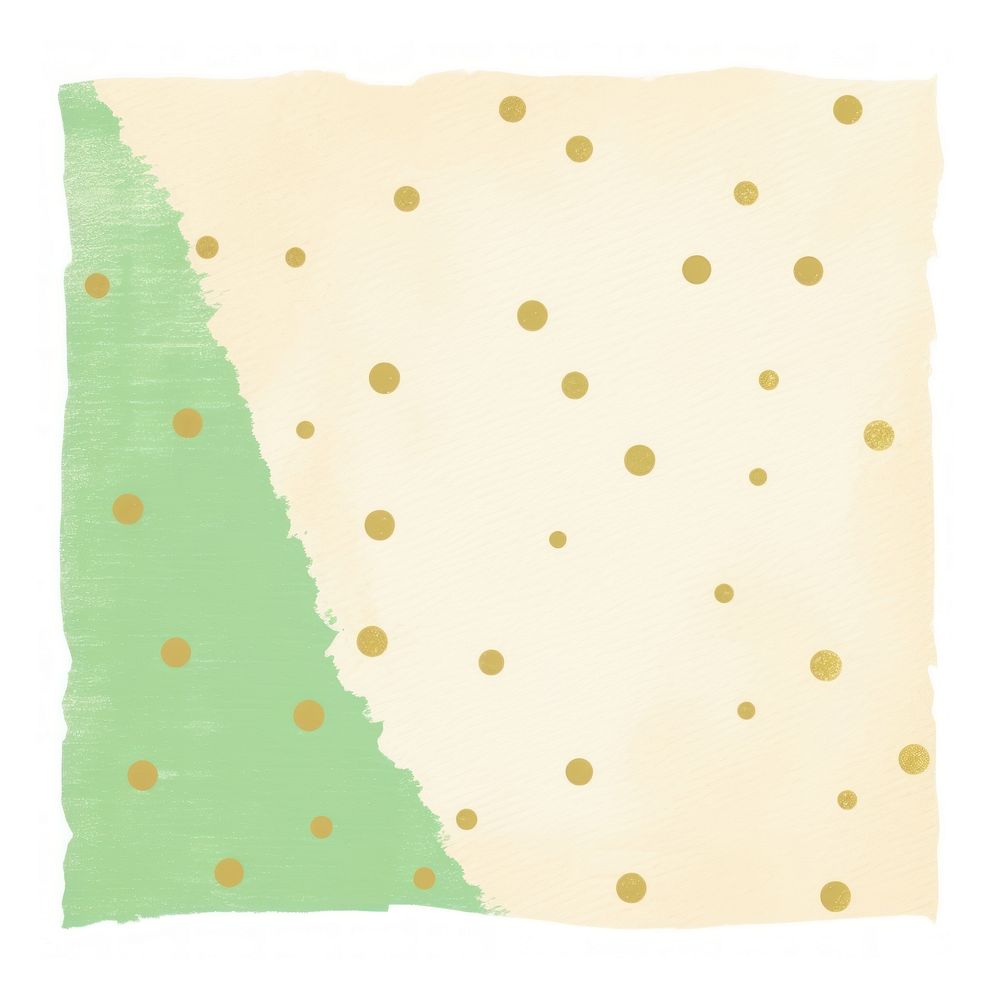 Green polka dot ripped paper pattern cushion diaper.