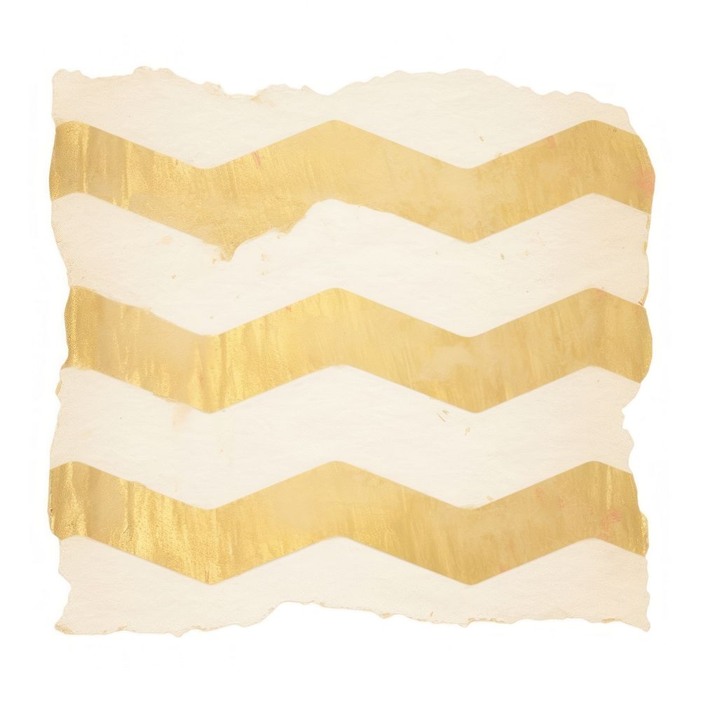 Gold chevron ripped paper cushion pillow diaper.