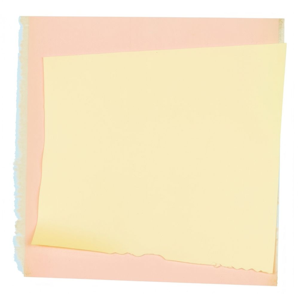 Beige sticker note ripped paper text file page.