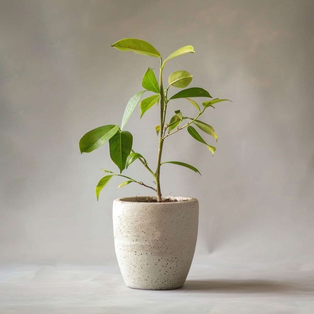 Abstract plant pot leaf tree potted plant.