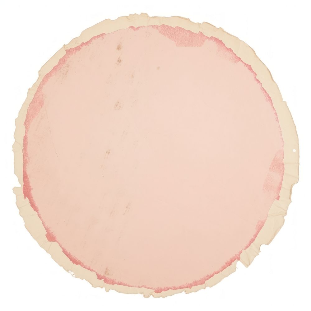 Pink circle ripped paper cosmetics dessert person.