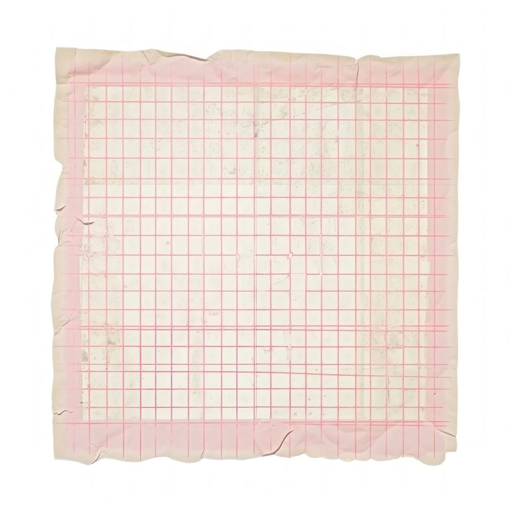 Pink grids ripped paper text cushion diaper.