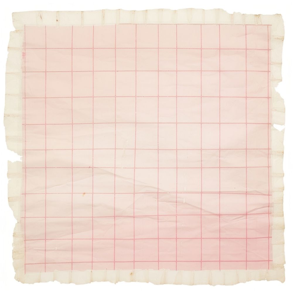 Pink grids ripped paper text linen home decor.
