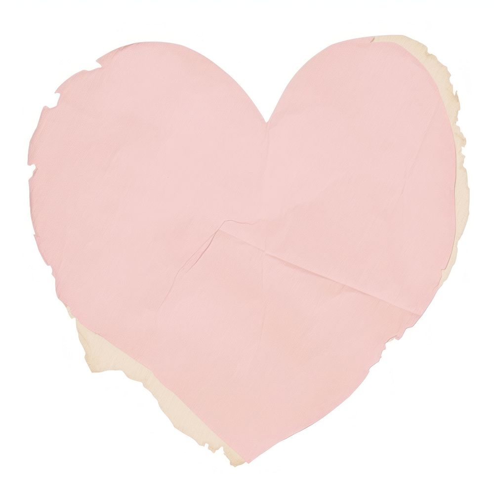 Pink heart shape ripped paper cushion diaper home decor.