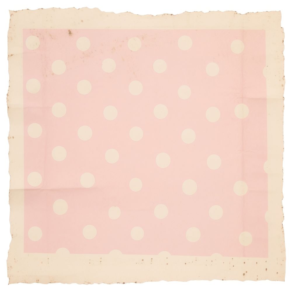 Pink polka dot ripped paper pattern rug white board.