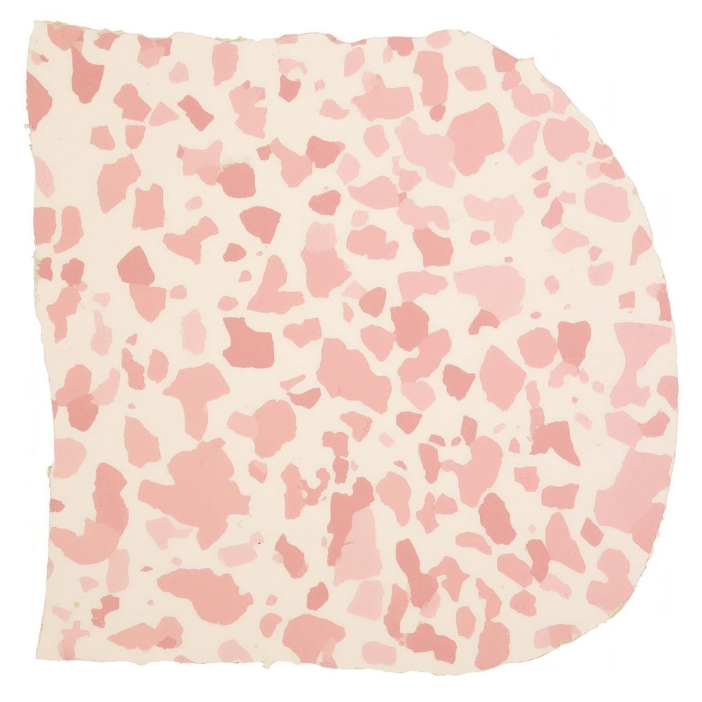 Pink terrazzo ripped paper cushion pillow rug.