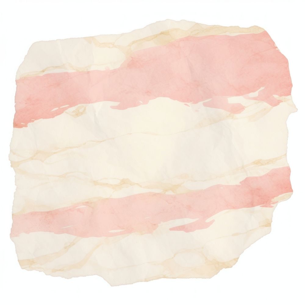 Pink white marble ripped paper diaper bacon food.