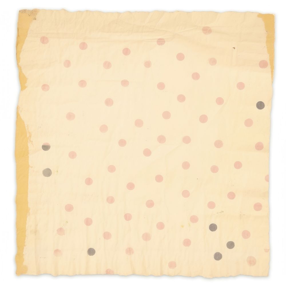 Polka dot ripped paper pattern diaper rug.