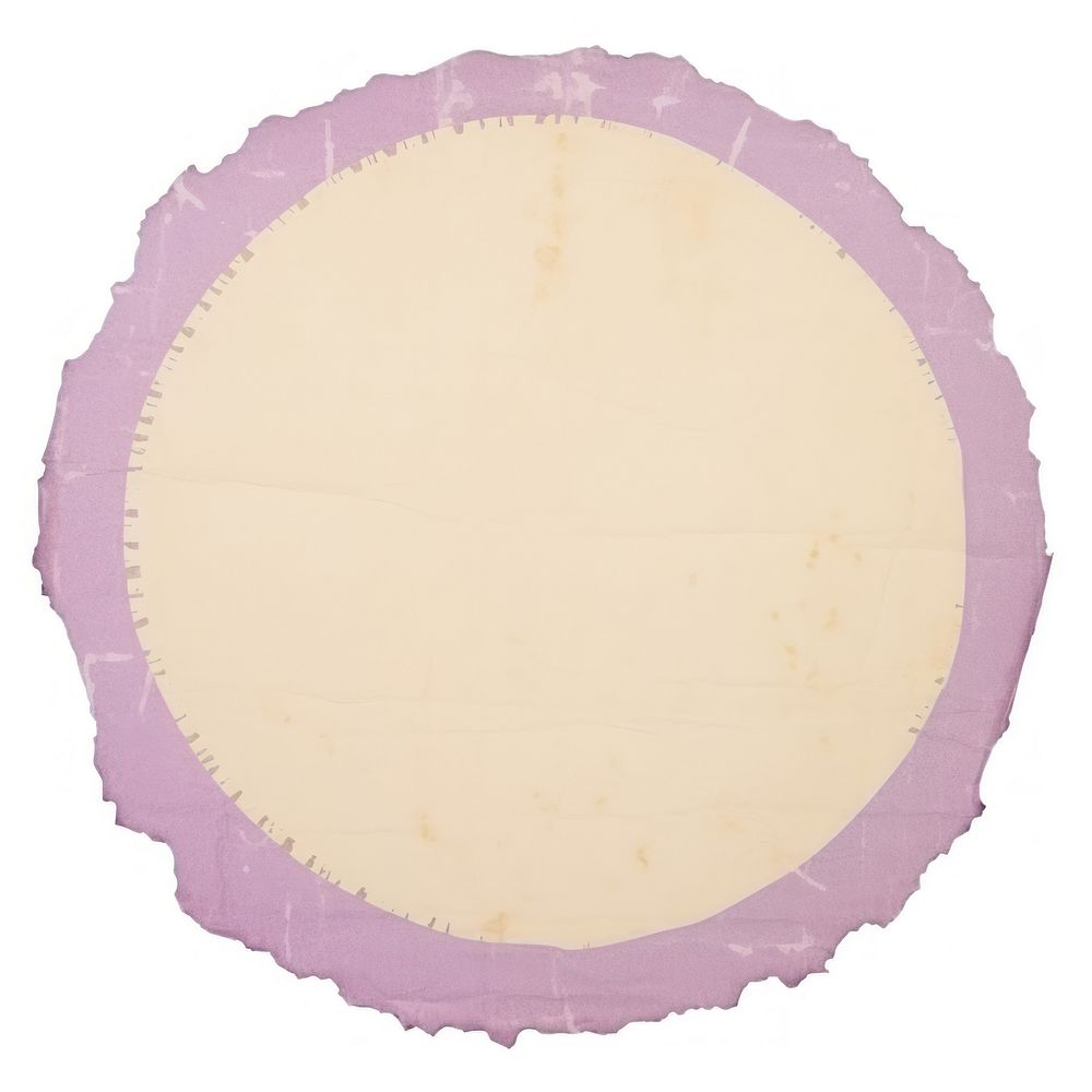 Purple circle ripped paper rug toy home decor.
