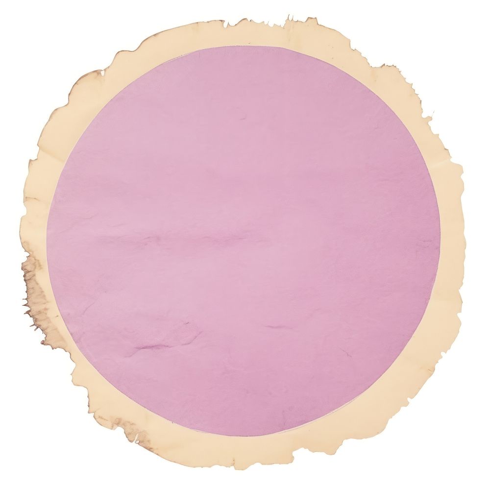 Purple circle ripped paper cushion pillow disk.