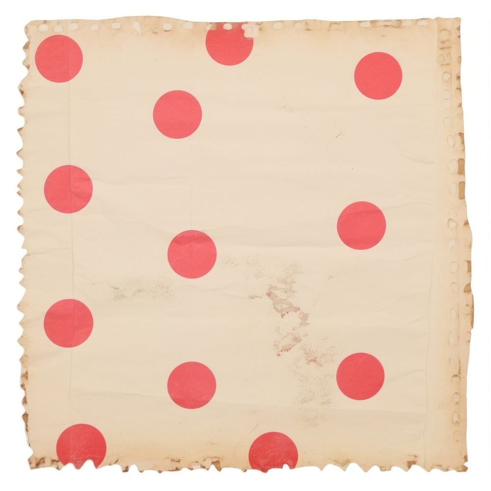 Red polka dot ripped paper text pattern skating.