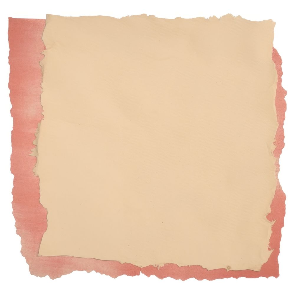 Red pastel ripped paper text diaper page.