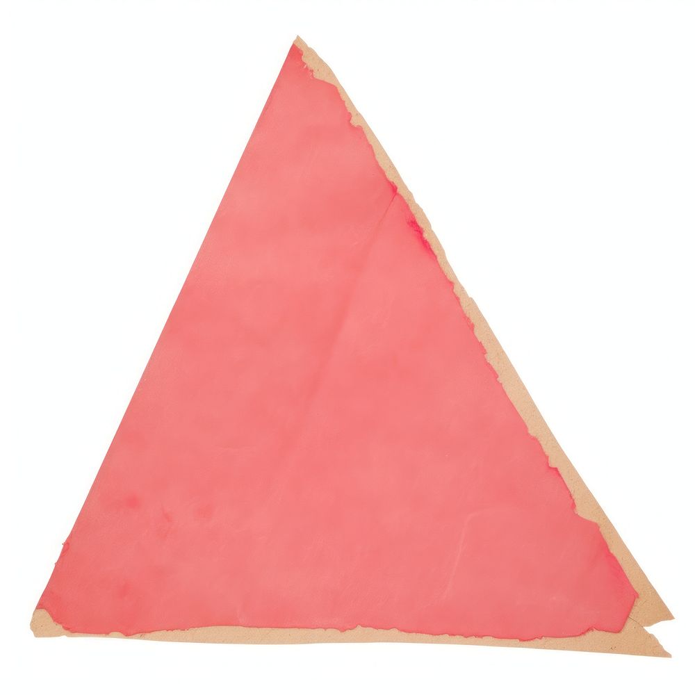 Red triangle ripped paper clothing apparel fashion.