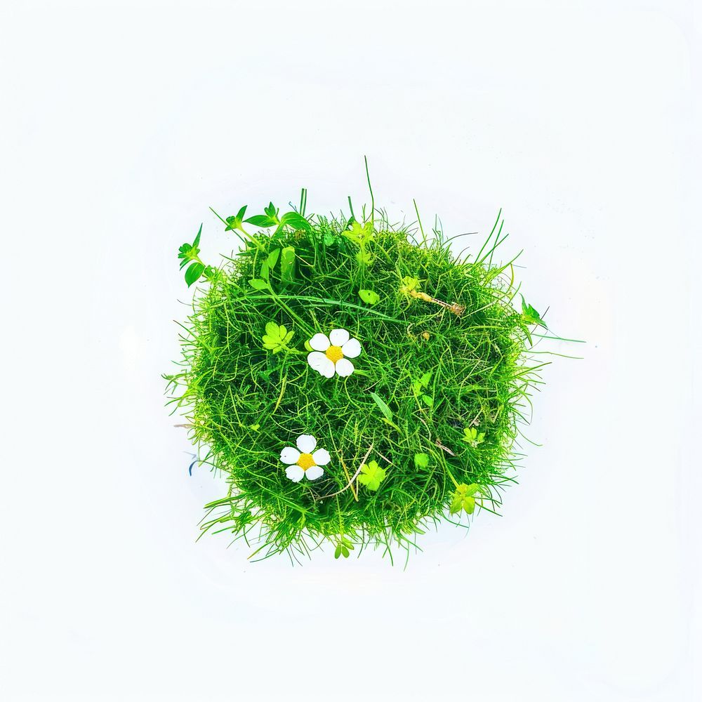 Earth shape grass flower green asteraceae.