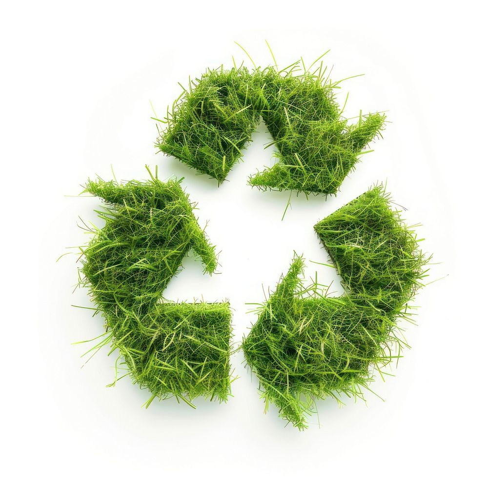 Recycle shape grass symbol green plant.