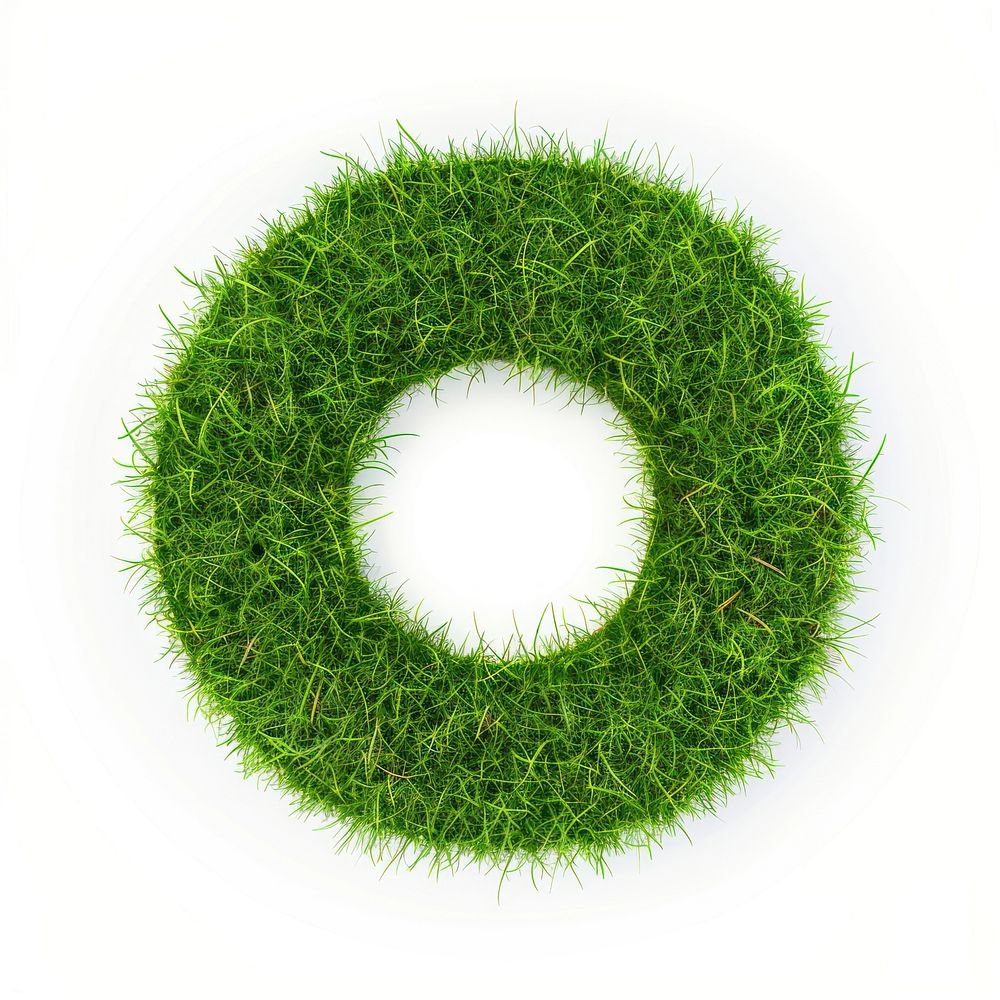 Ring shape lawn grass green cricket.