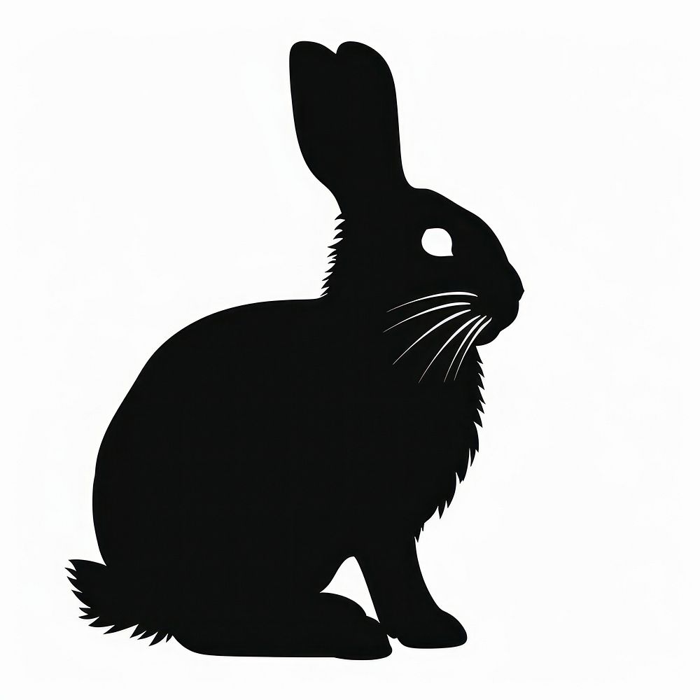 Bunny silhouette animal mammal rabbit.