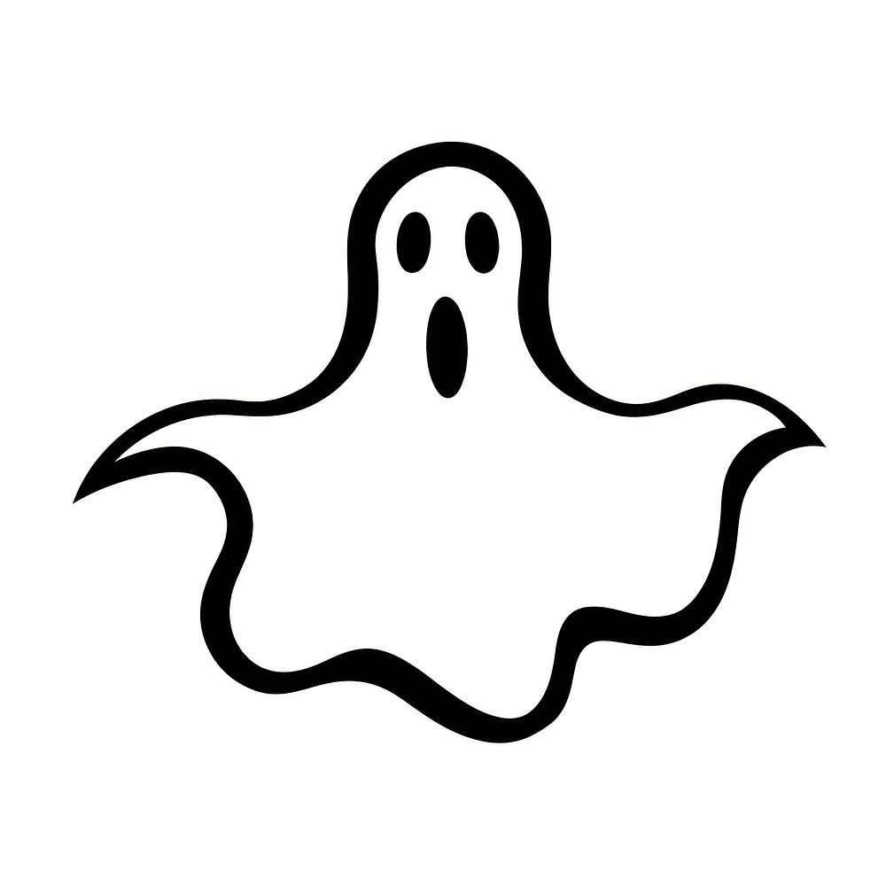 Cartoon ghost silhouette symbol stencil reptile.