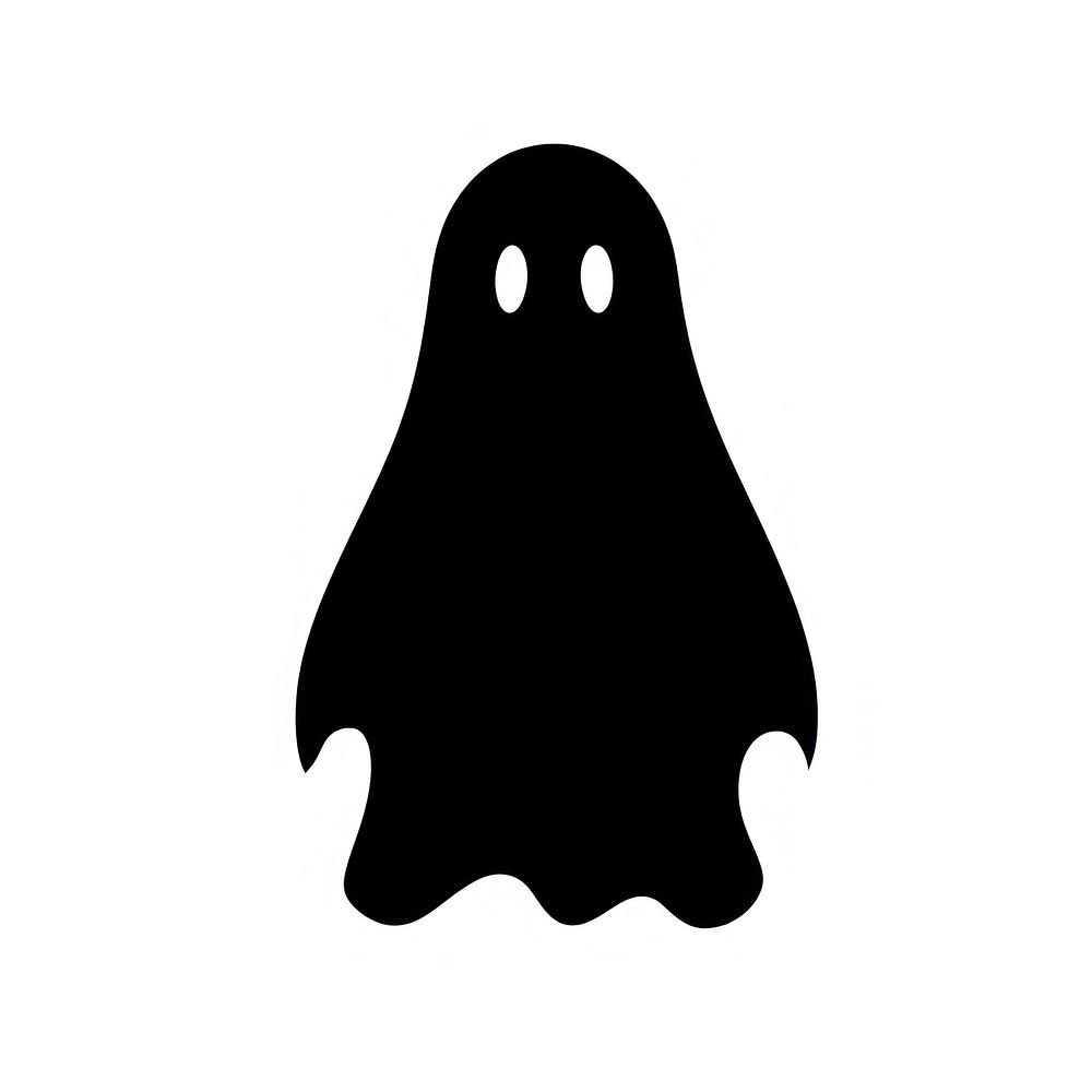 Cartoon ghost silhouette symbol stencil animal.