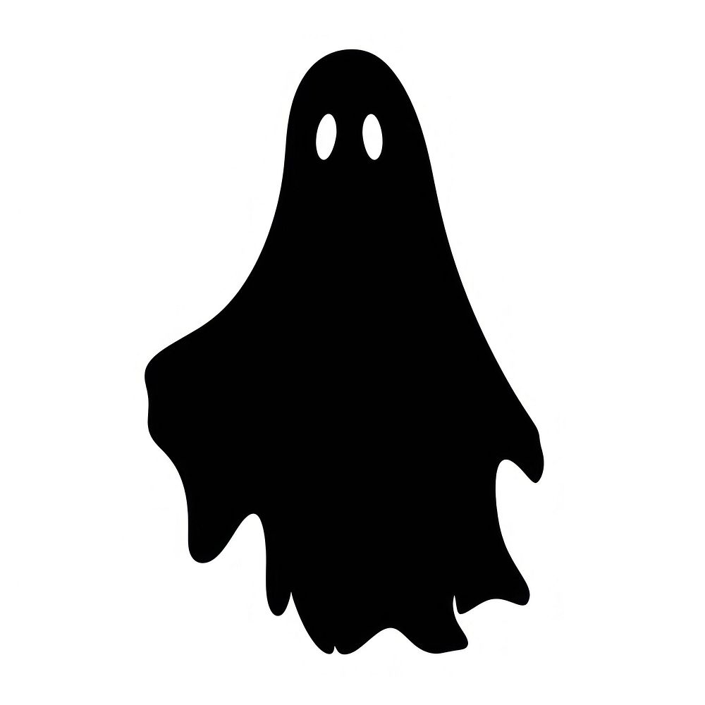Cartoon ghost silhouette symbol stencil animal.