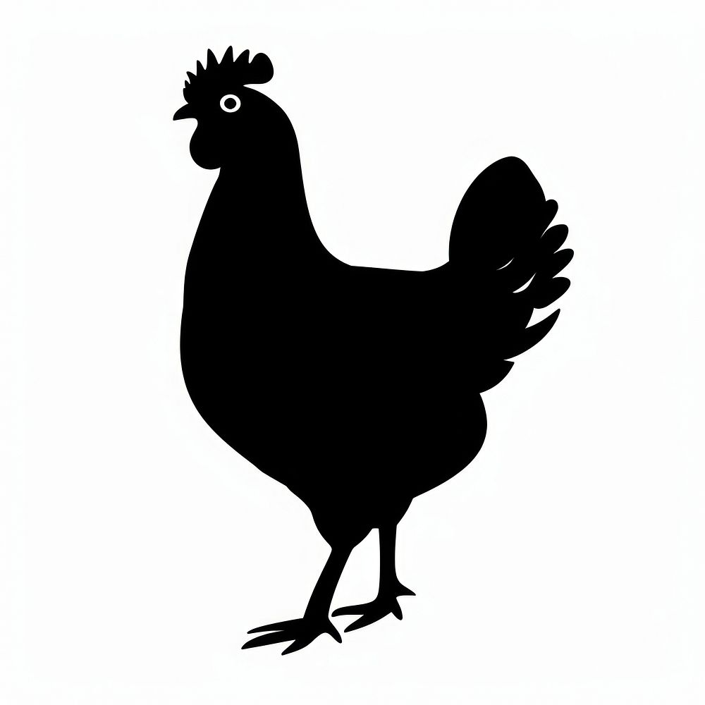 Chicken silhouette poultry stencil animal.