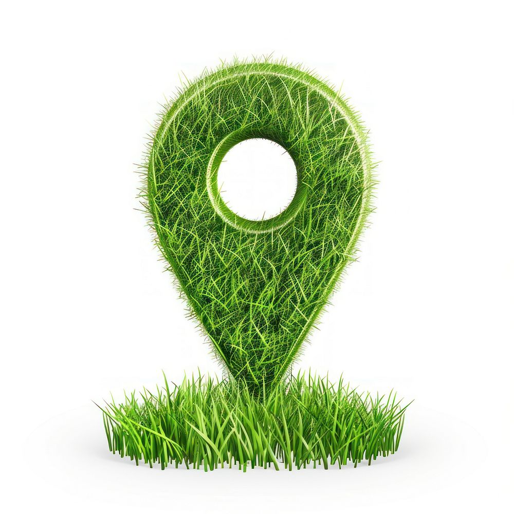Location icon shape grass symbol green cricket.