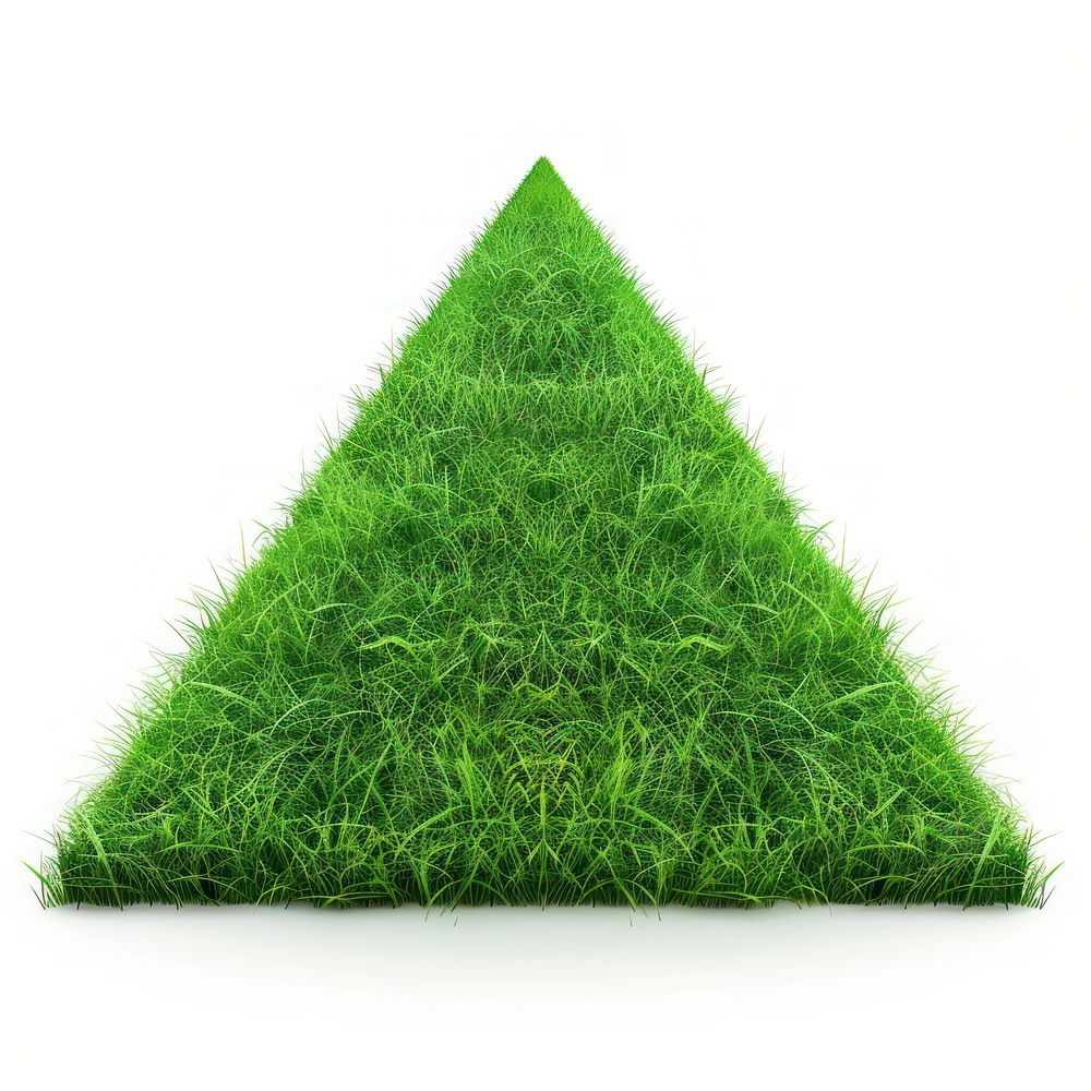 Pyramid shape lawn grass triangle plant.