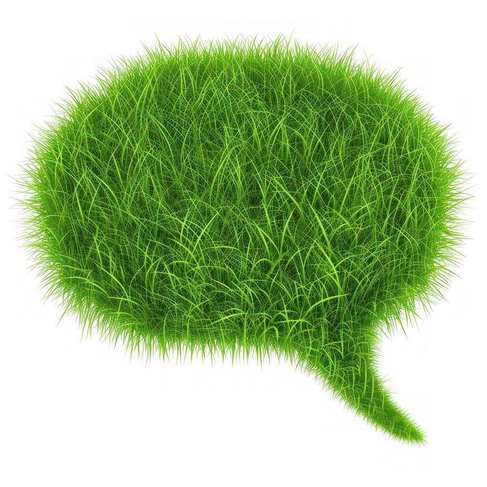 Speech bubble shape grass vegetation plant moss.