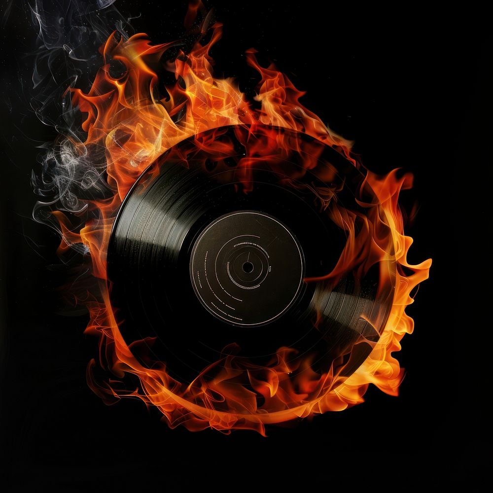 Photo of vinyl flame fire bonfire.