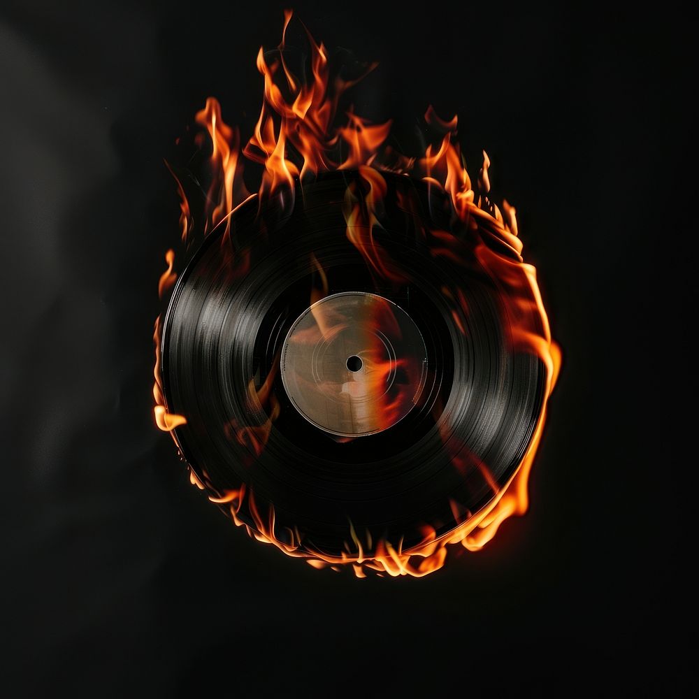 Photo of vinyl flame fire grilling.