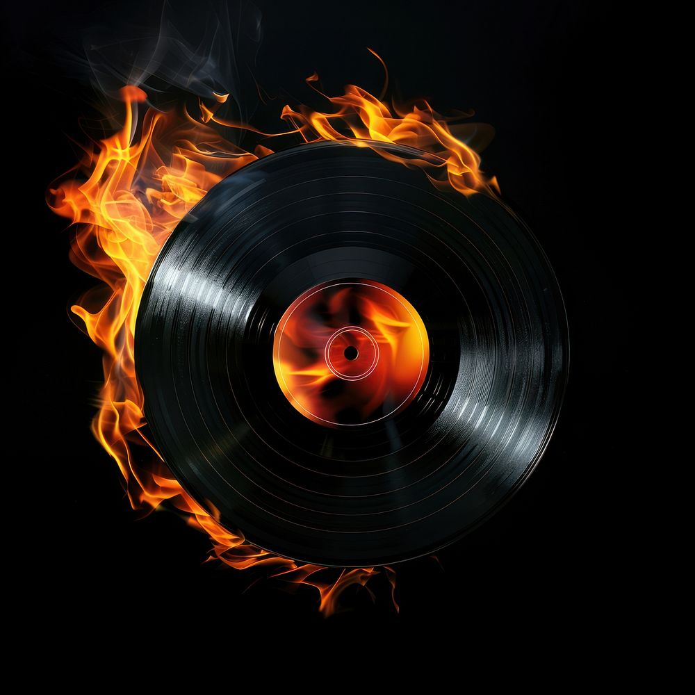 Photo of vinyl flame fire bonfire.