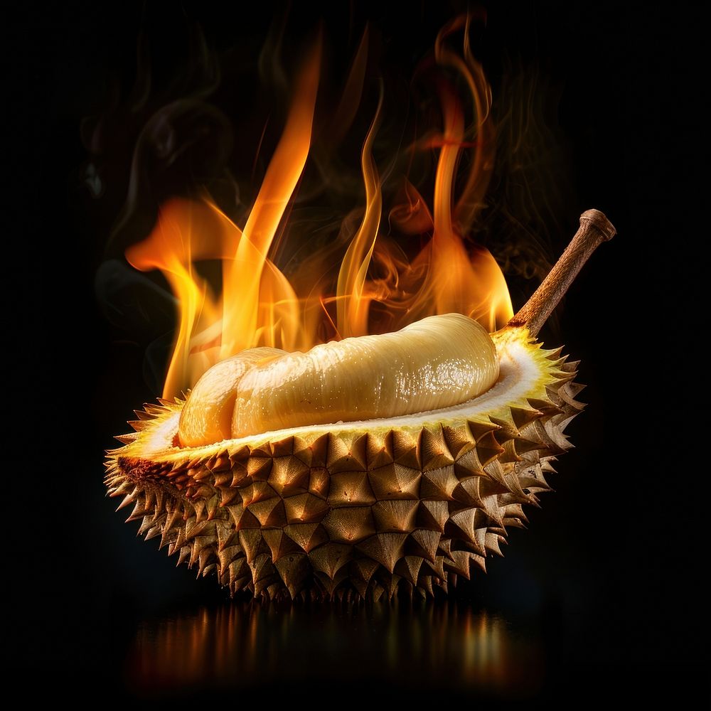 Photo of durian fireplace produce indoors.