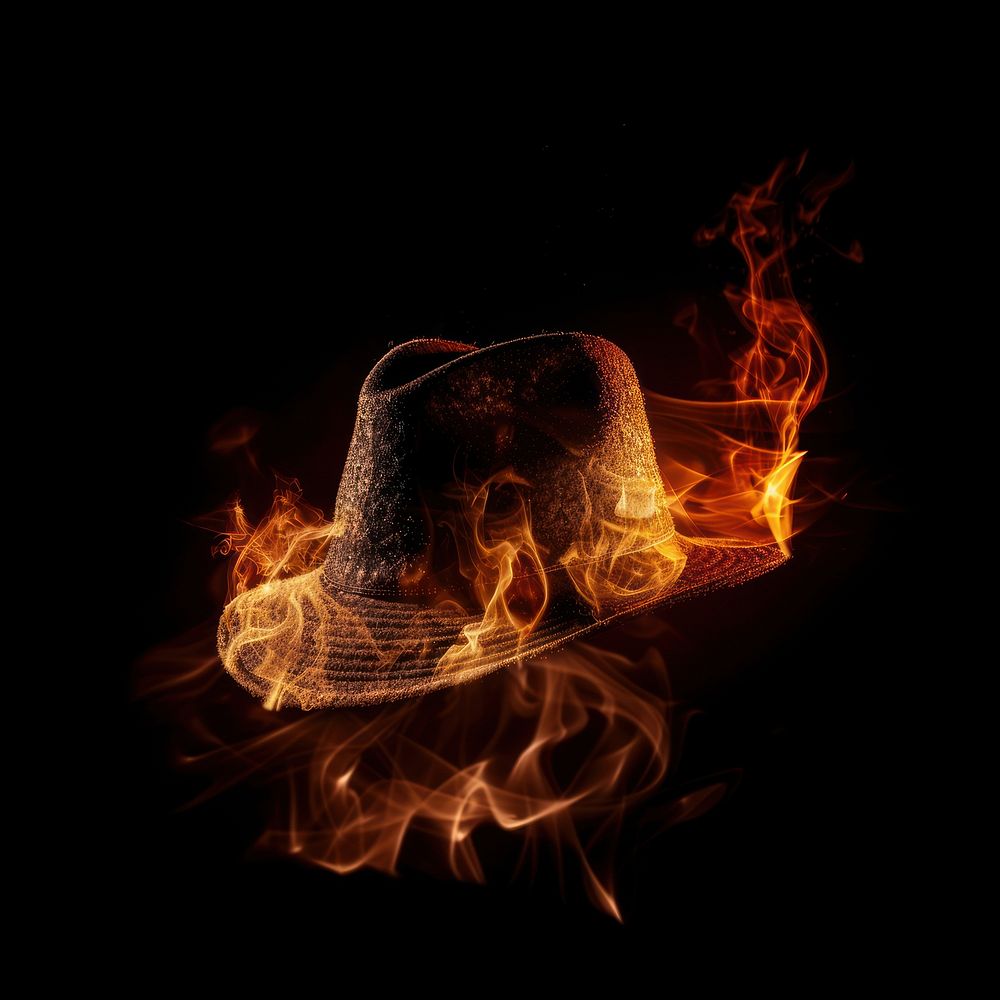 Photo of hat flame fire clothing.
