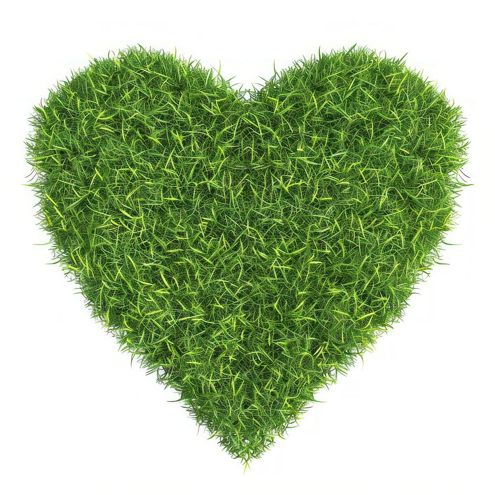 Heart shape lawn grass diaper plant.