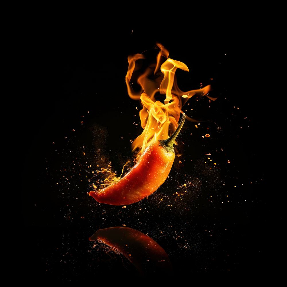 Photo of pepper flame fire bonfire.