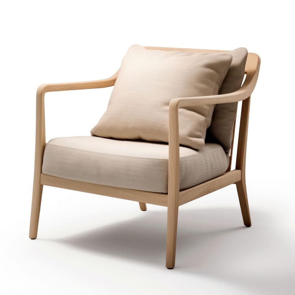 Modern elegant wooden armchair cushion furniture home decor.