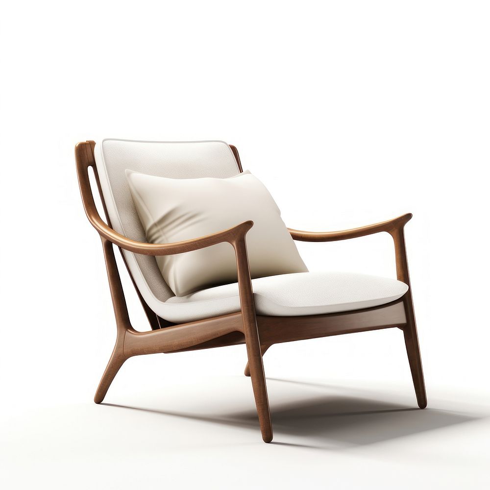 Modern elegant wooden lounge chair furniture armchair.