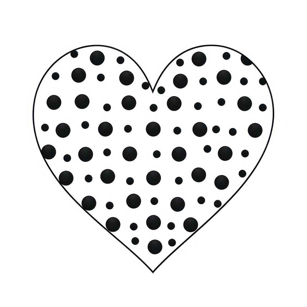 Heart shaped stencil pattern disk.