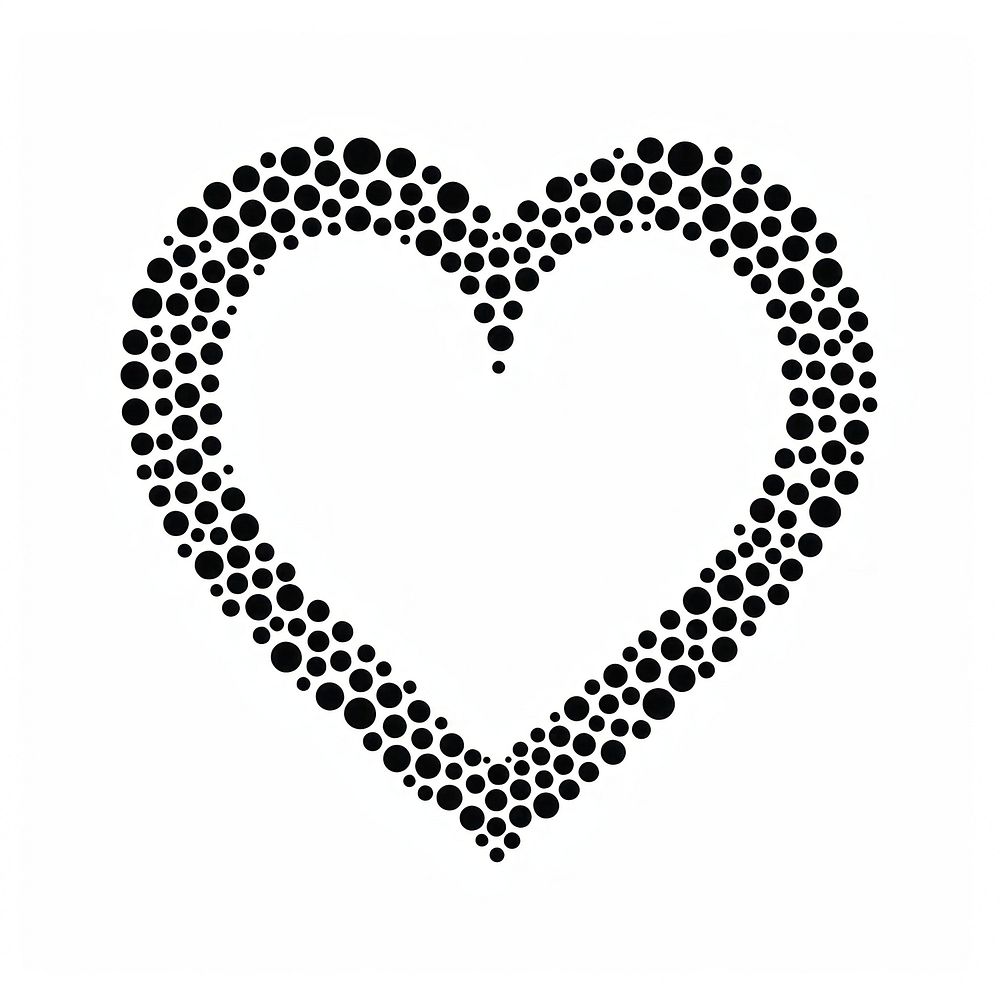 Heart shaped frame stencil.