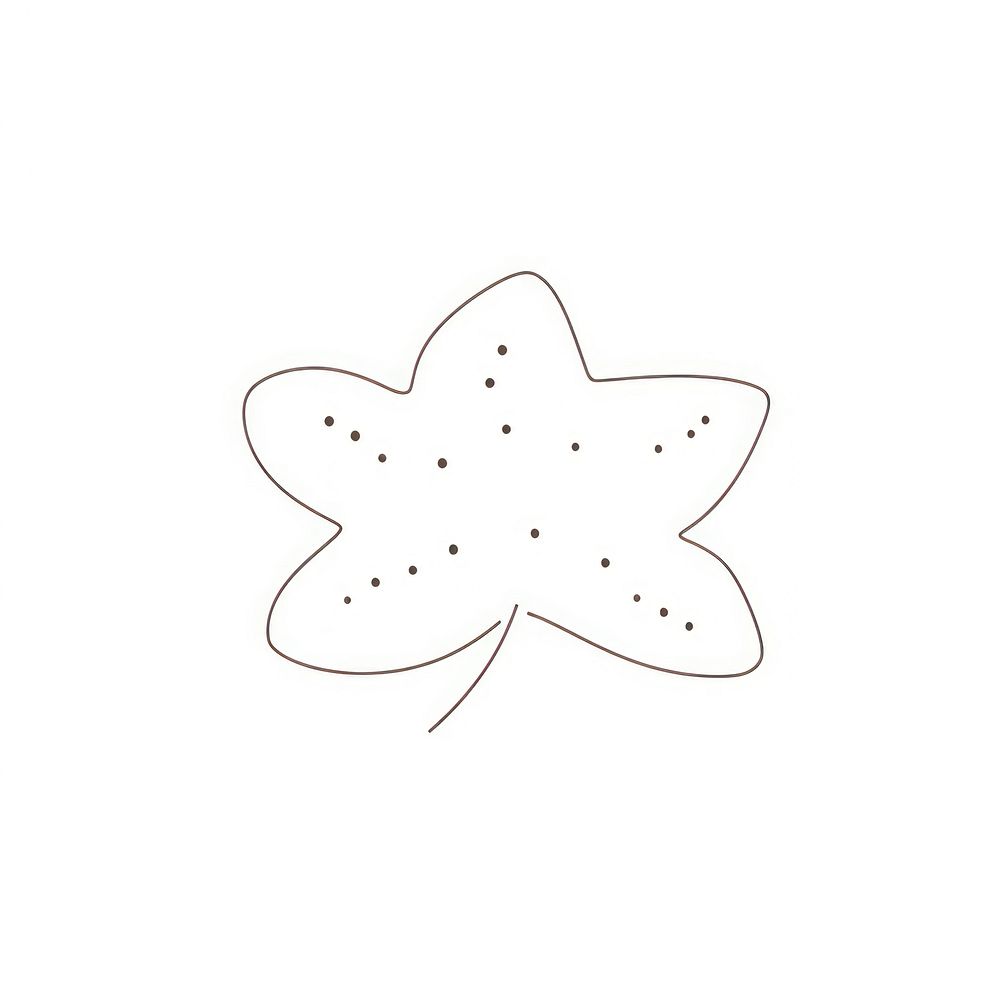 Maple leaf stencil animal symbol.