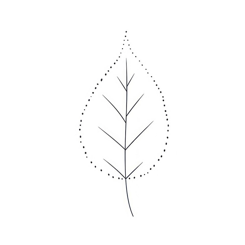 Leaf shaped illustrated chandelier drawing.