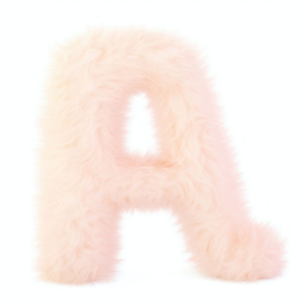 Fur letter A white background accessories accessory.