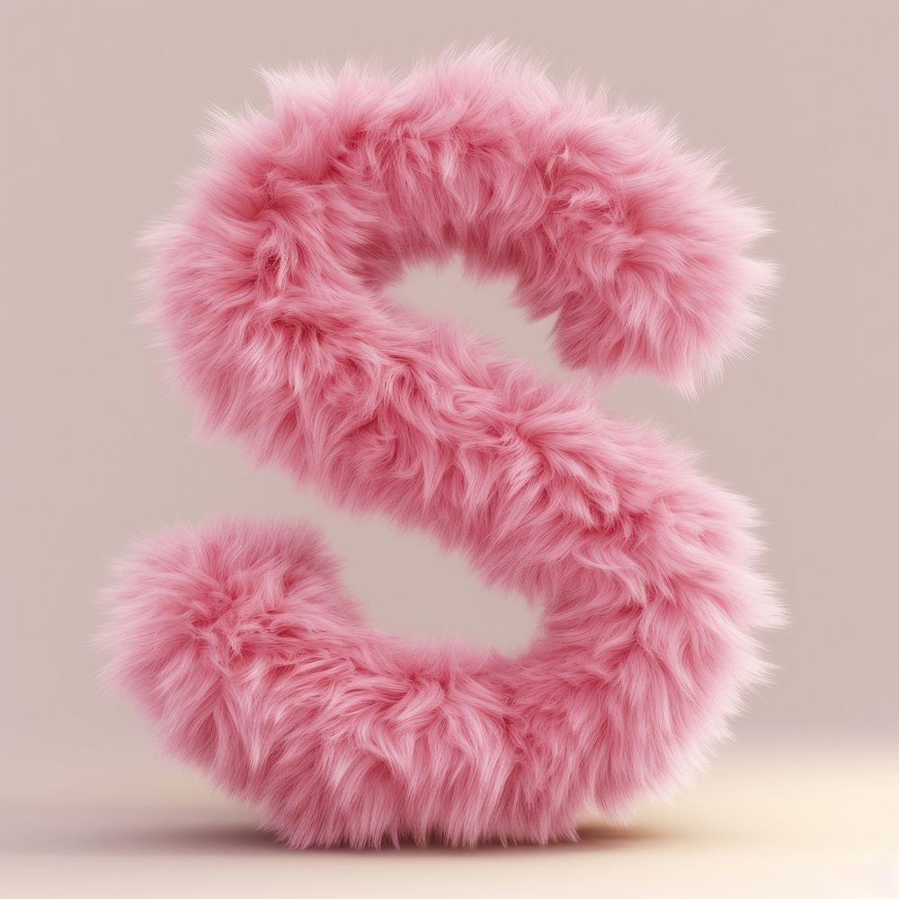 Fur letter S pink accessories accessory.