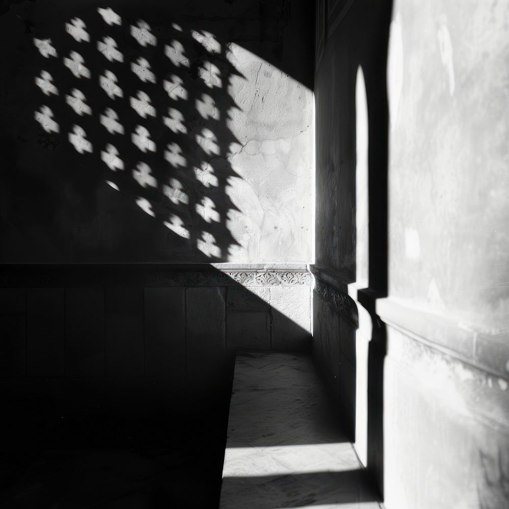 Shadow architecture wall building.
