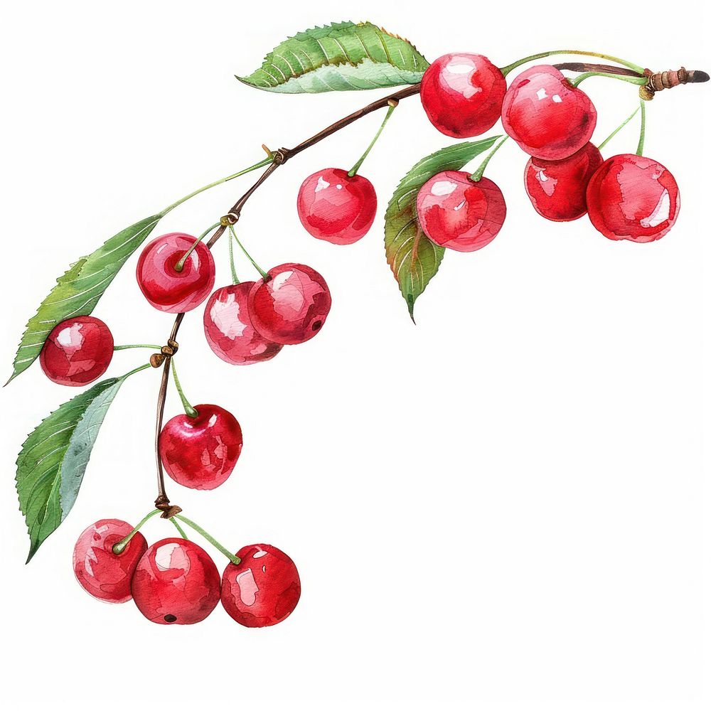 Cherry border cherry plant fruit.